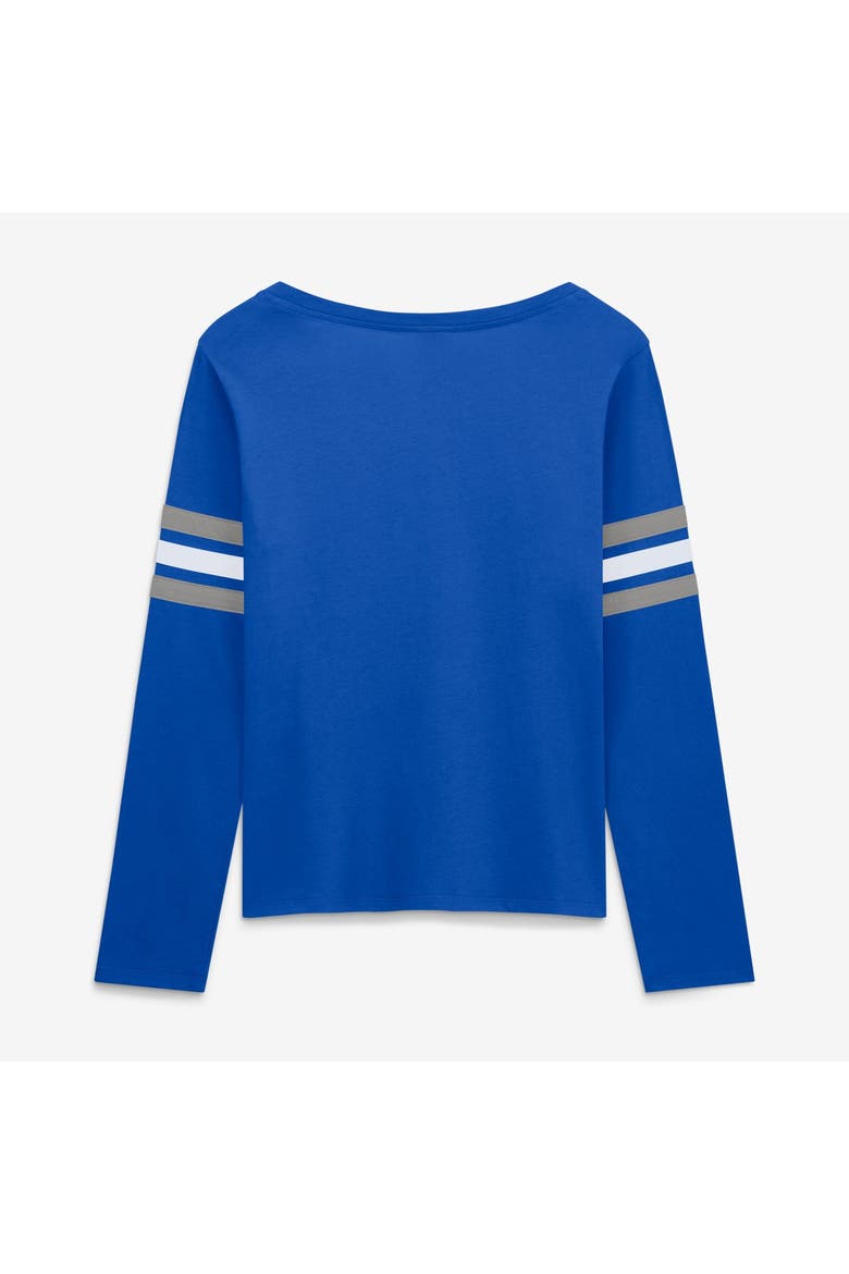 Women's Fanatics  Blue Detroit Lions Team First Coverage Scheme Lace-Up Long Sleeve T-Shirt, Alternate, color, Blue