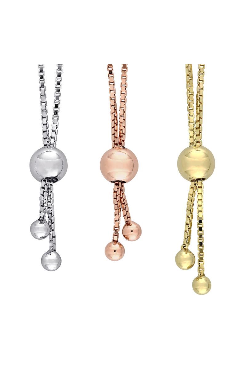 DELMAR Set Of 3 Diamond Slider Bracelets - 0.73ct., Alternate, color, Silver Multi