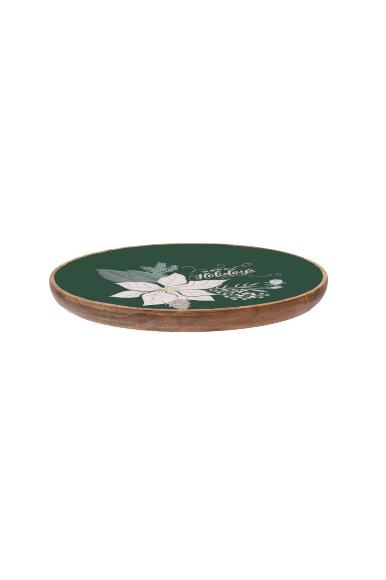 Emerald Magnolia Wood Server, Alternate, color, Green