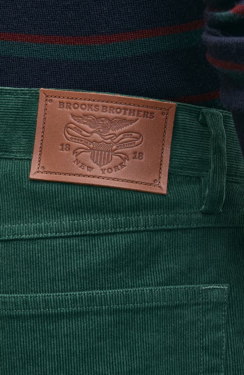 Brooks Brothers Stretch Cotton Corduroy Five Pocket Pants In Green