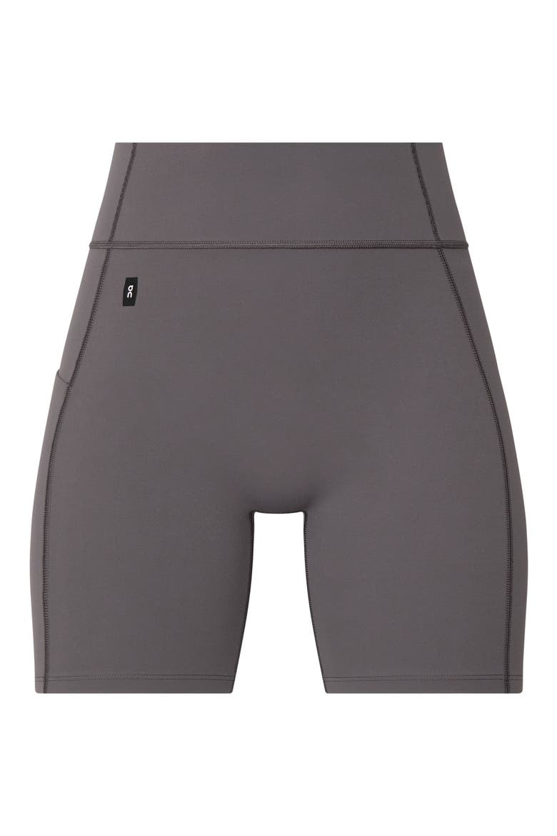 Studio High Waist Pocket Bike Shorts, Alternate, color, EMBER