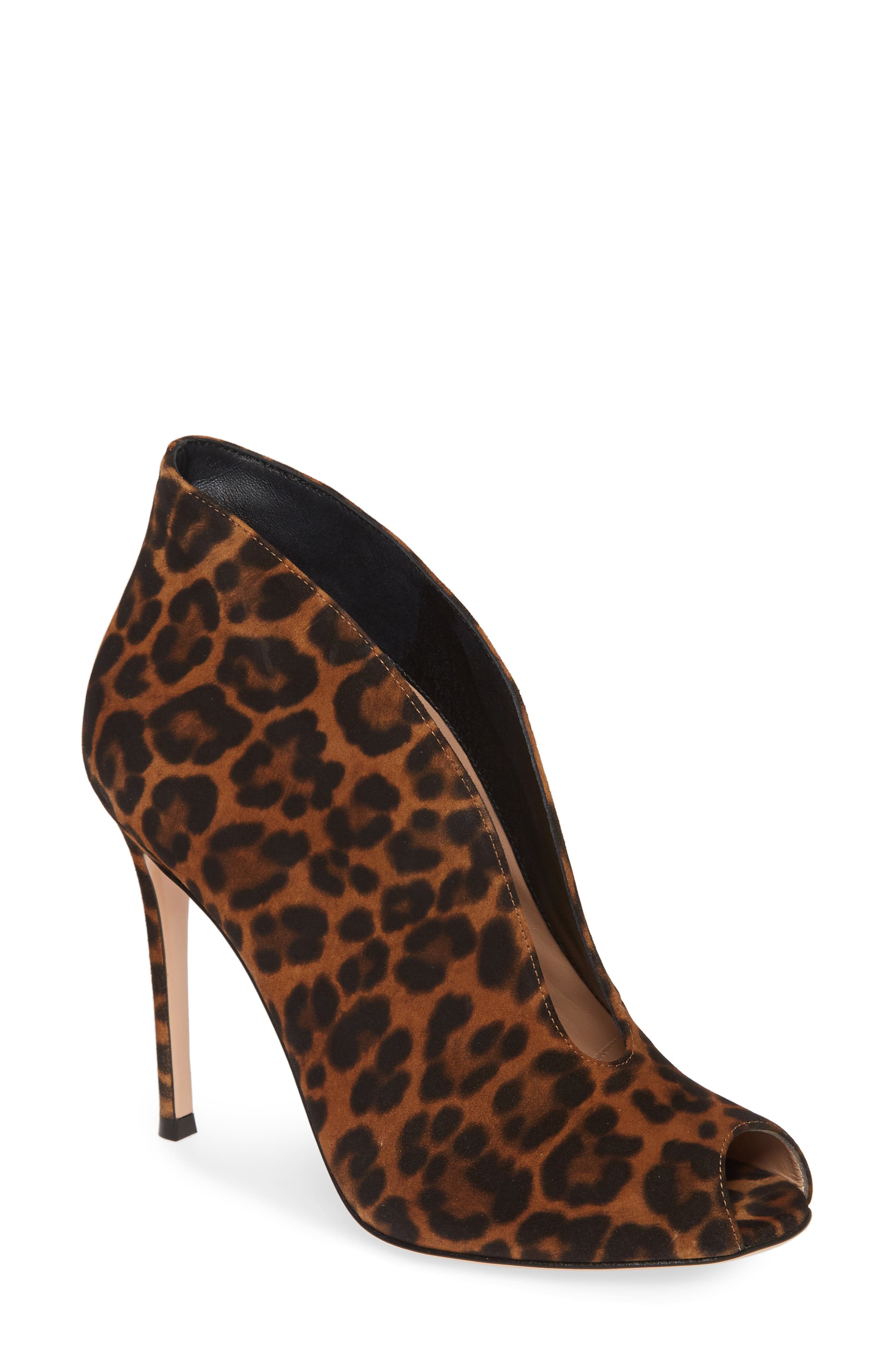 Gianvito Rossi Peep Toe Bootie (Women) | Nordstrom