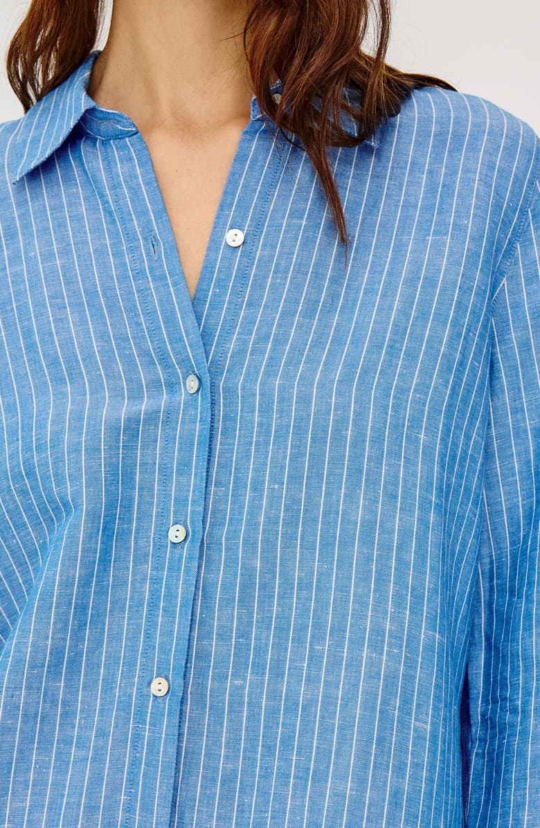 Rails Knox Linen Blend Button-Up Shirt, Alternate, color, Avalon Stripe