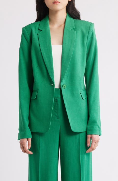 Tahari ASL One-Button Blazer (Regular & Petite)