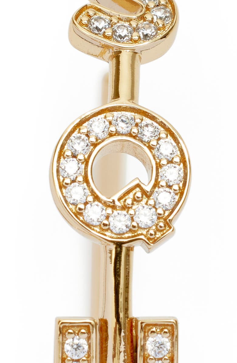 Kleinfeld Bride Squad Crystal Hoop Earrings, Alternate, color, Gold/ Crystal