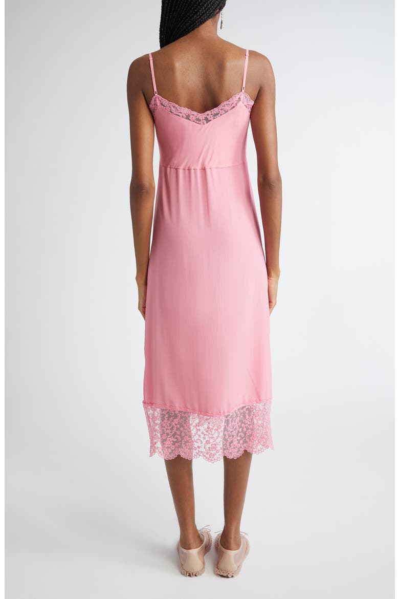 Lace Trim Slipdress, Alternate, color, BRIGHT PINK