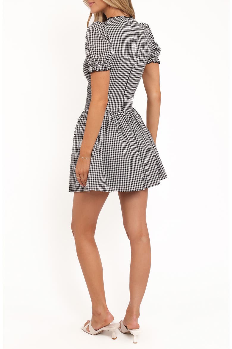 Celine Minidress, Alternate, color, BLACK GINGHAM