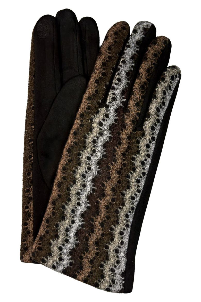 Open Weave Tech Gloves, Main, color, BROWN