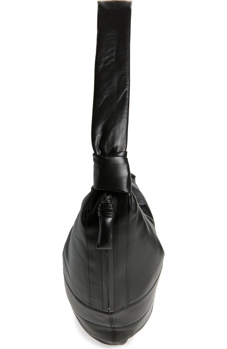 Lemaire Large Croissant Leather Bag, Alternate, color, Black