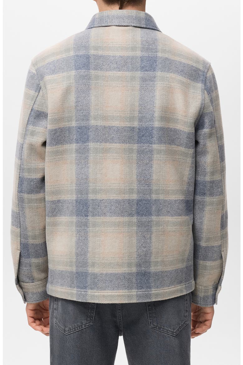 Check Flannel Shirt Jacket, Alternate, color, SKY BLUE