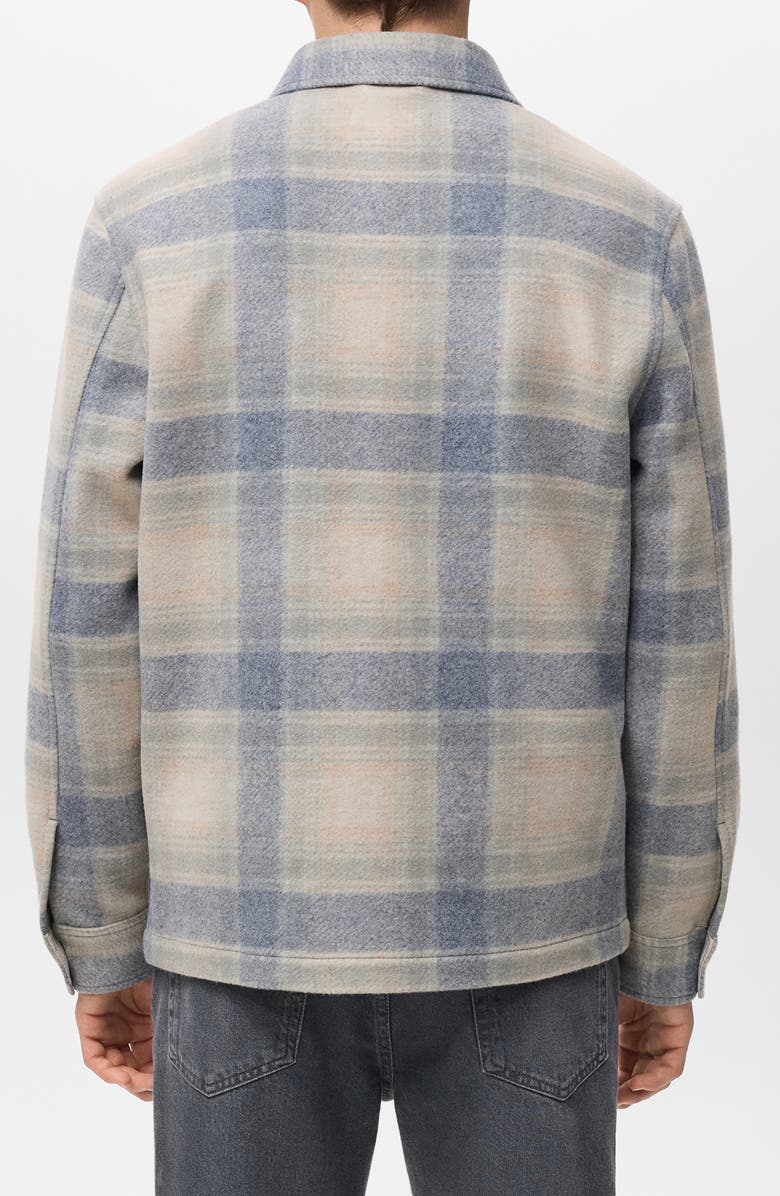 MANGO Check Flannel Shirt Jacket, Alternate, color, 