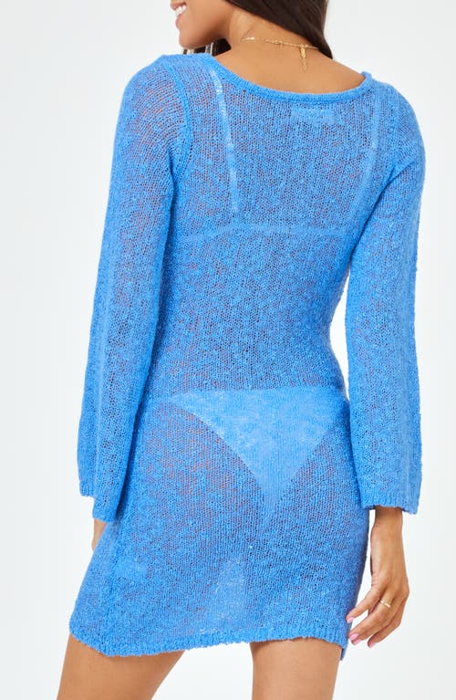 L*space Palisades Long Sleeve Sheer Cover-up Minidress