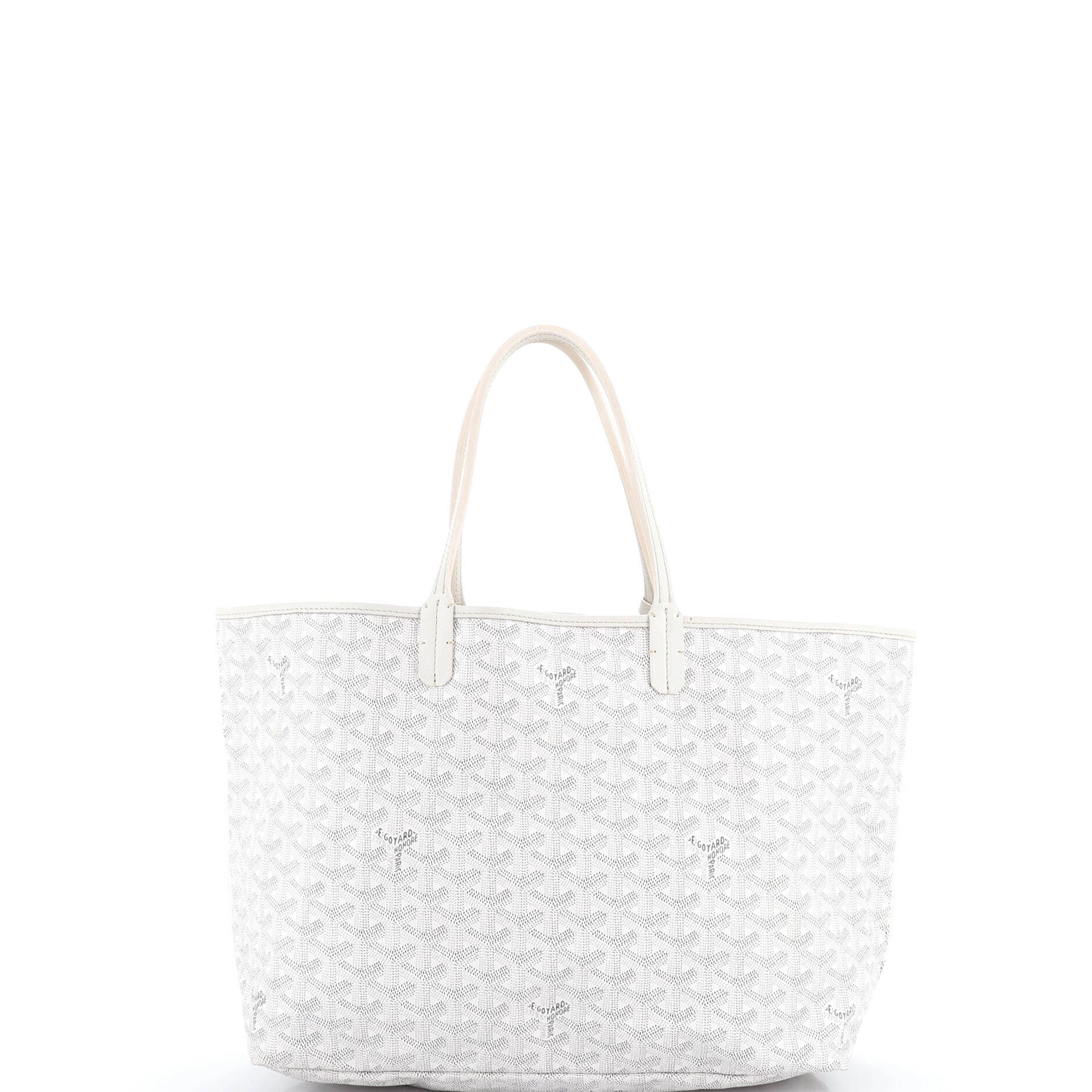Pre-Owned Goyard Saint Louis Tote Coated Canvas PM, Alternate, color, White