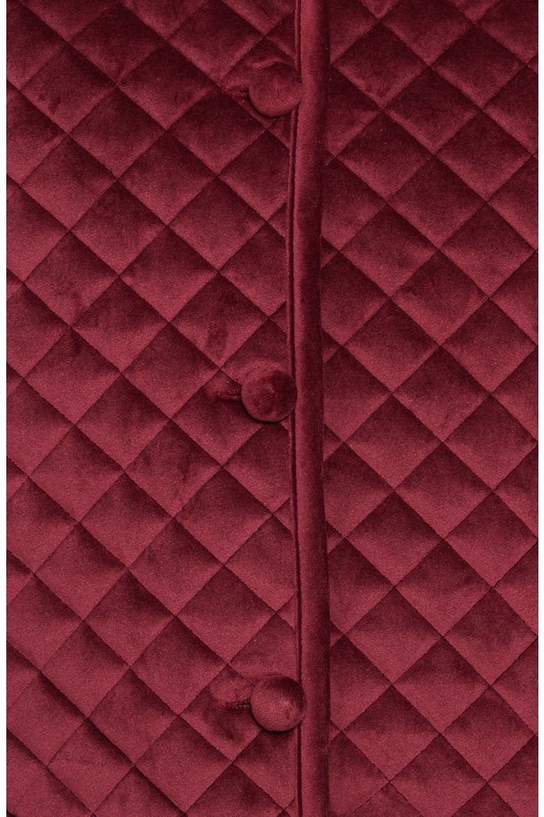 Roxanna Quilted Velvet Jacket, Alternate, color, WINE
