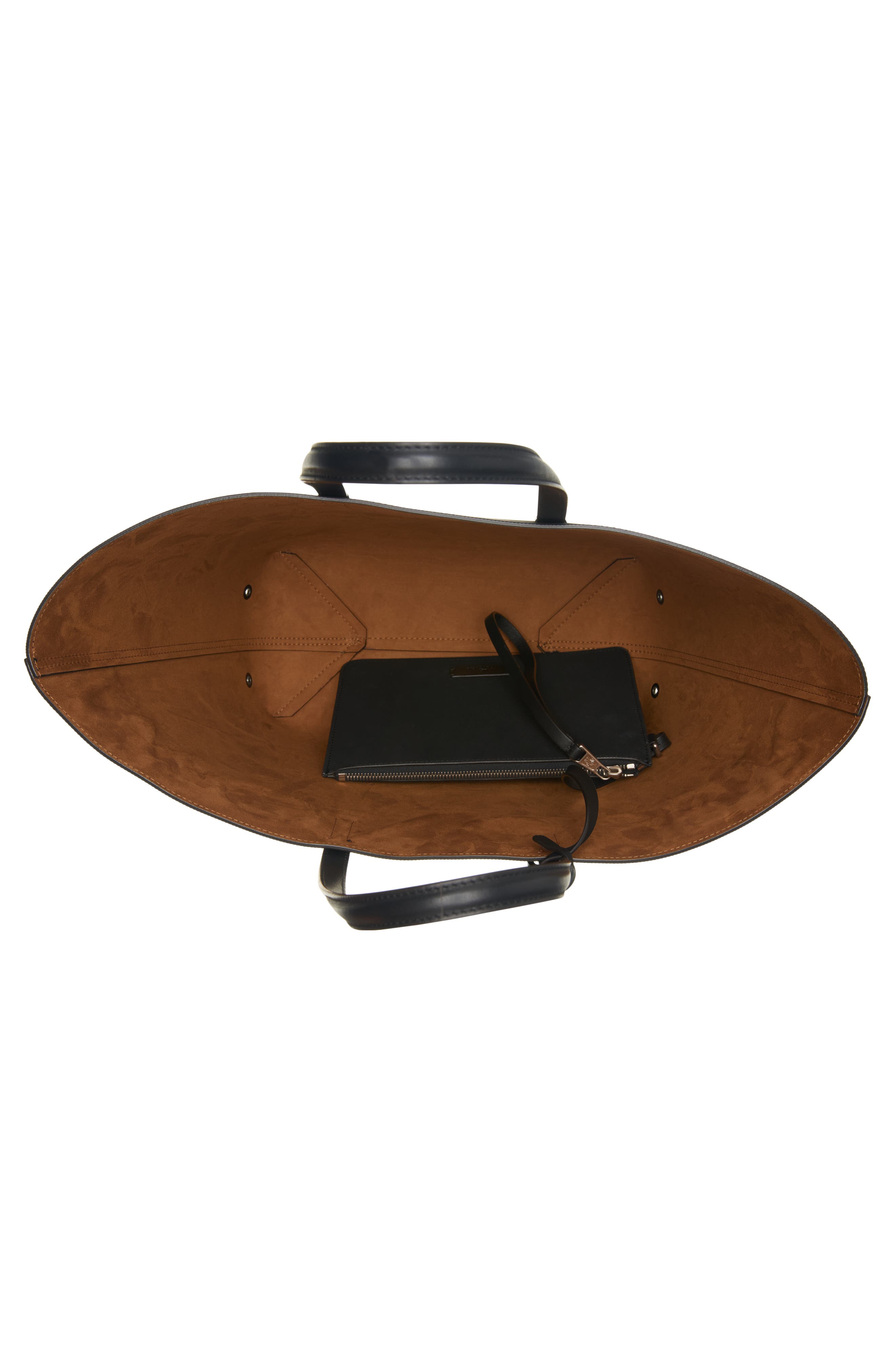 Moncler Small Very Twill Tote, Alternate, color, Black