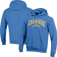 Champion Men's Champion Powder Blue Los Angeles Chargers Powerblend Arch over Logo Hoodie