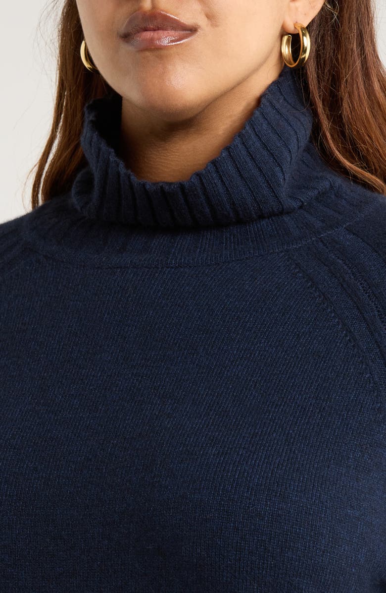 Seasalt Cornwall Basset Cove Merino Wool Blend Turtleneck Sweater, Alternate, color, Maritime