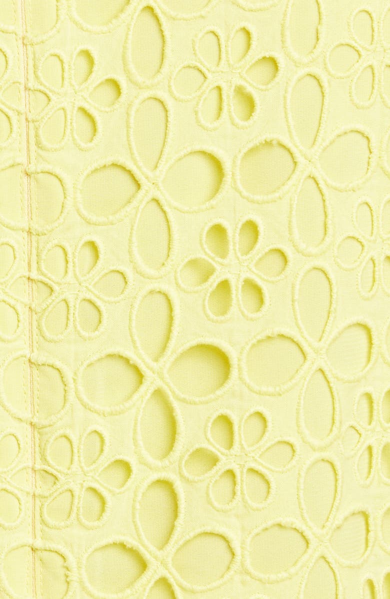 Alice + Olivia Sue Eyelet Peplum Top, Alternate, color,