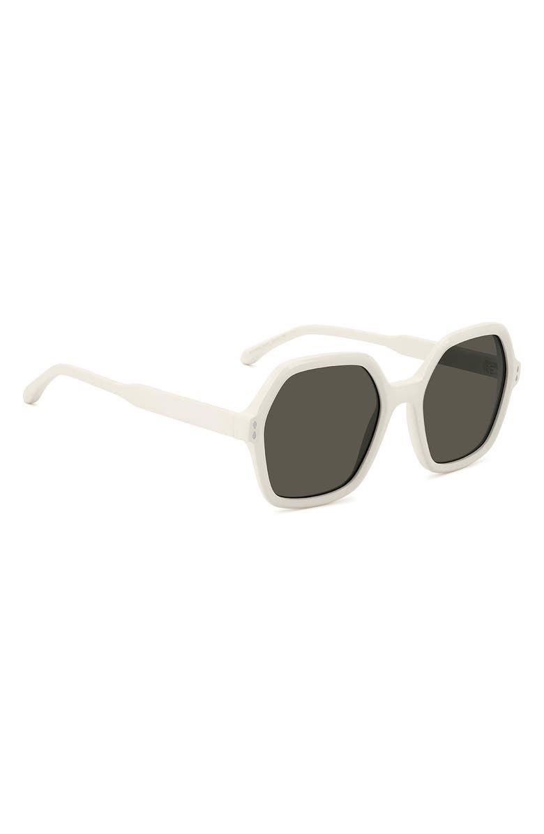 Isabel Marant 55mm Gradient Square Sunglasses, Alternate, color, Ivory/ Grey