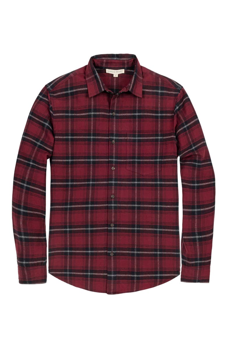Hope & Henry Men's Brushed Flannel Button Down Shirt, Alternate, color, 