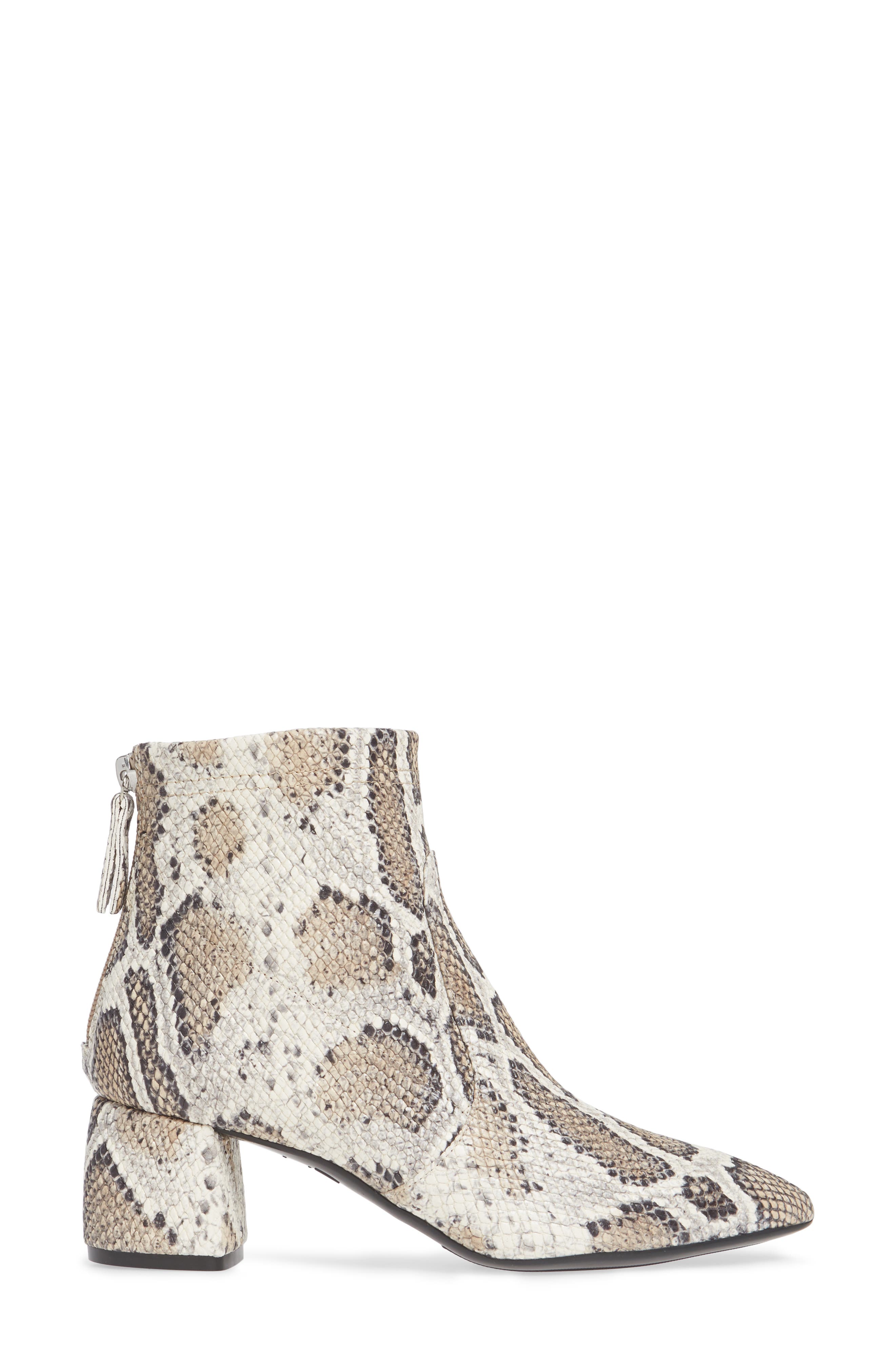 Stretch Leather Bootie, Alternate, color, MULTI TAUPE SNAKE