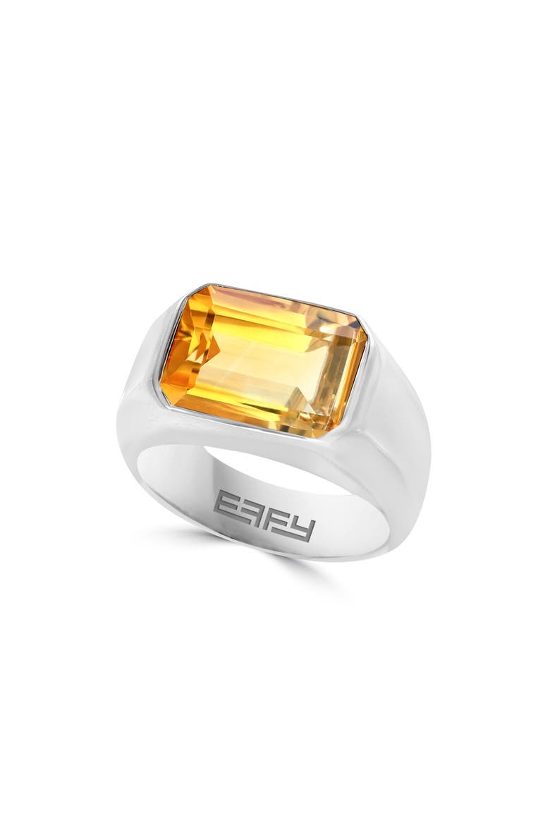 Men's Citrine Signet Ring, Main, color, ORANGE