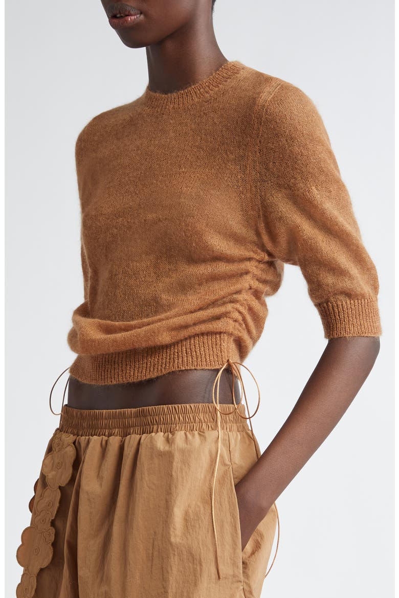 Videl Adjustable Mohair Blend Sweater, Alternate, color, CHESTNUT