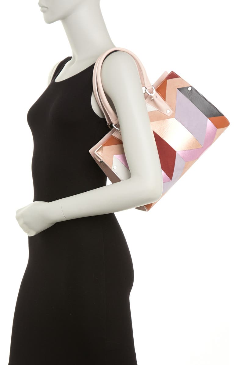 Longchamp Paris Leather Satchel, Alternate, color,