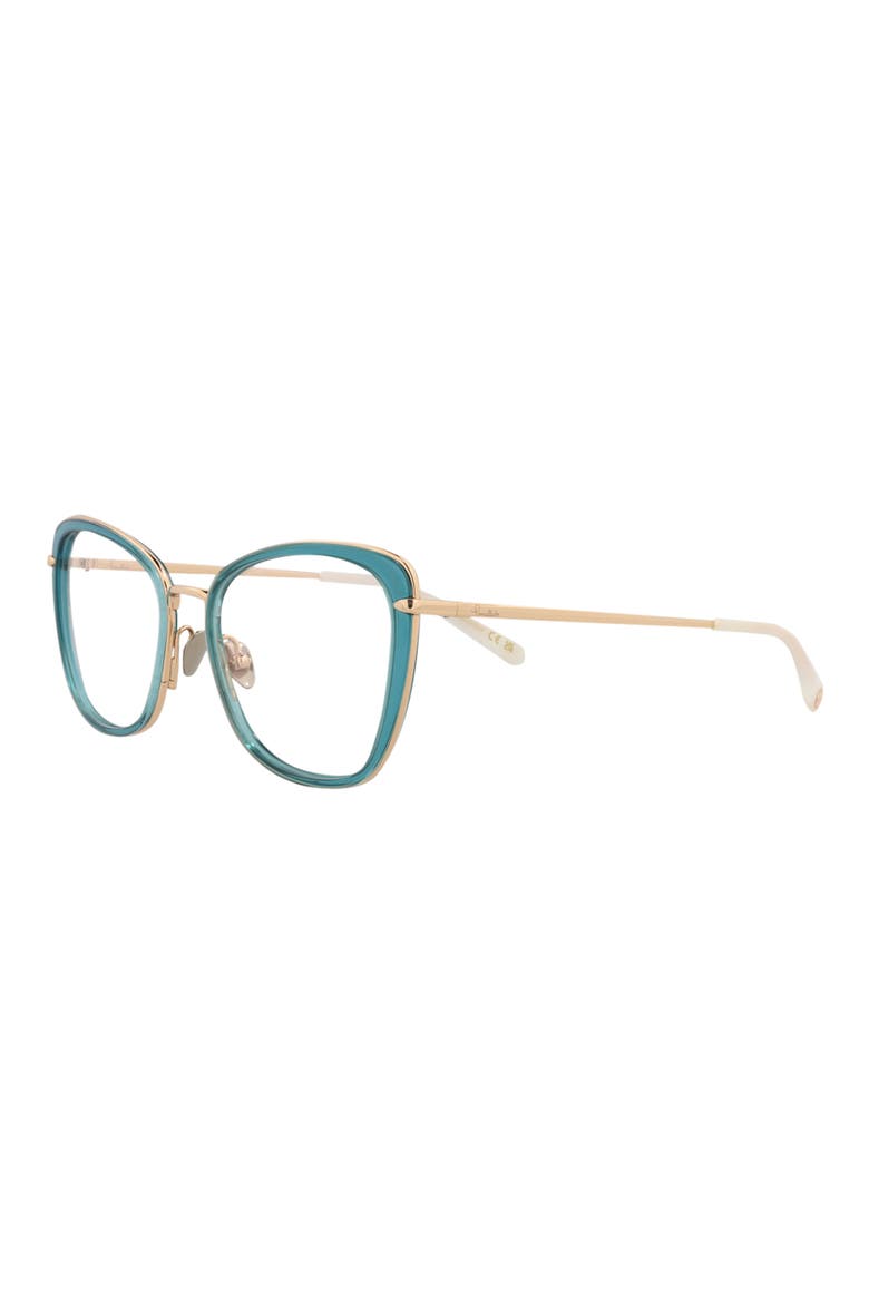 53mm Cat Eye Optical Glasses, Alternate, color, BLUE GOLD TRANSPARENT