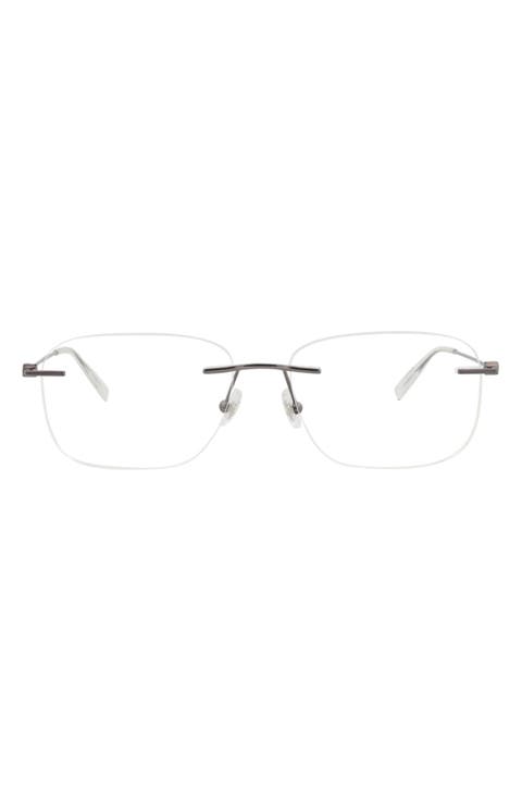 56mm Rimless Square Optical Glasses