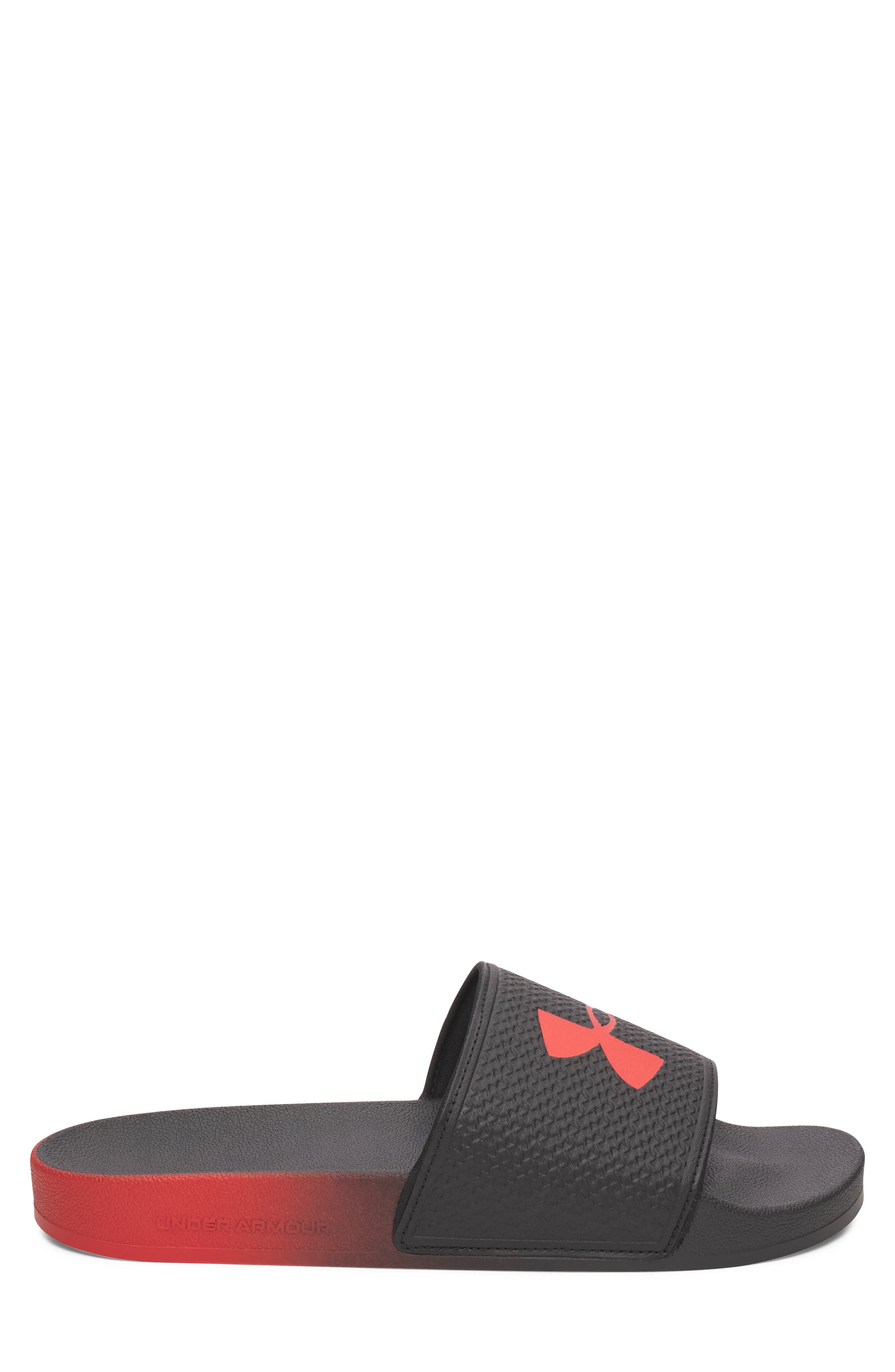 UA ARMR Slide Sandal, Alternate, color, BLACK / ANTHEM RED