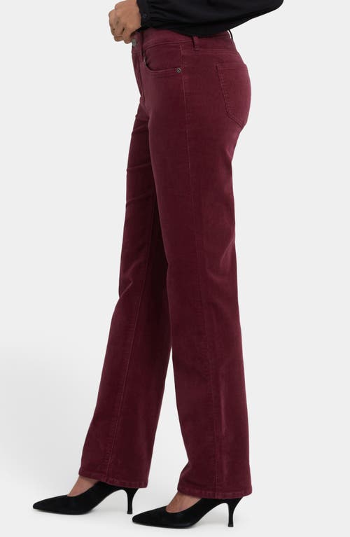 Nydj Marilyn Corduroy Straight Leg Pants In Red