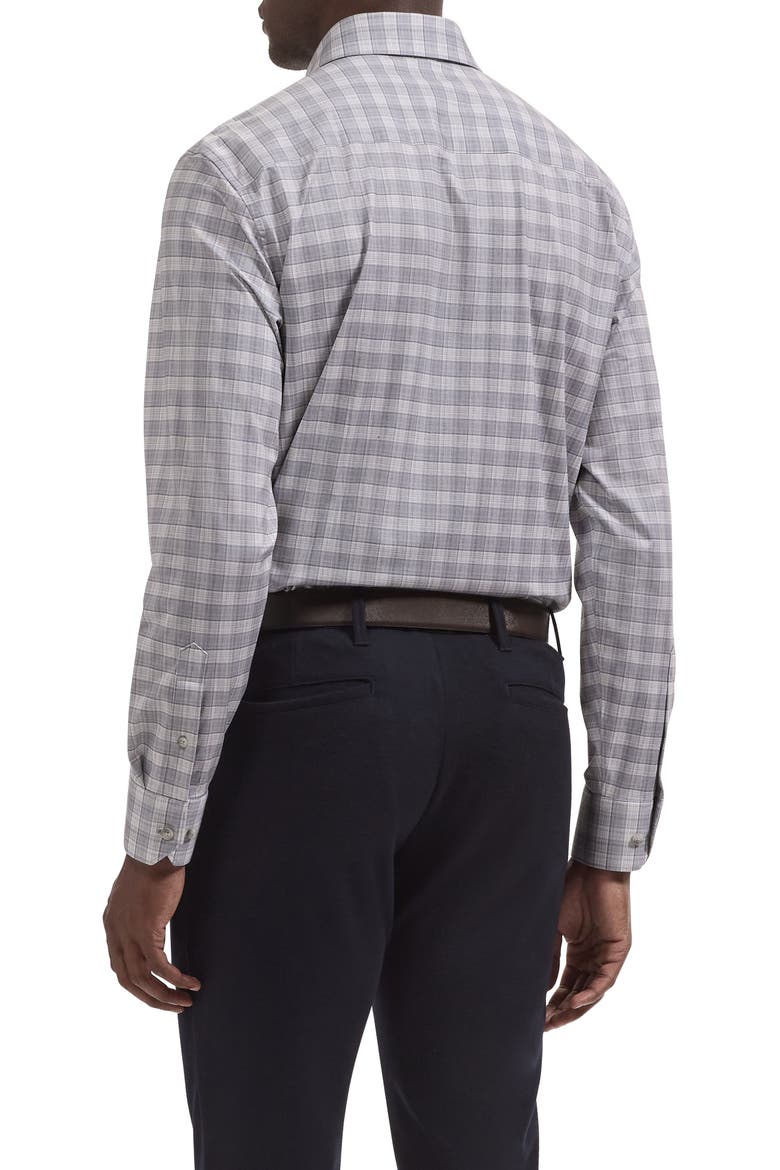 James OoohCotton® Plaid Print Button-Up Shirt, Alternate, color, PLATINUM