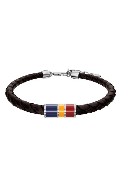 Men's Everett Woven Leather Bracelet