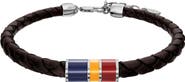 Fossil Men's Everett Woven Leather Bracelet
