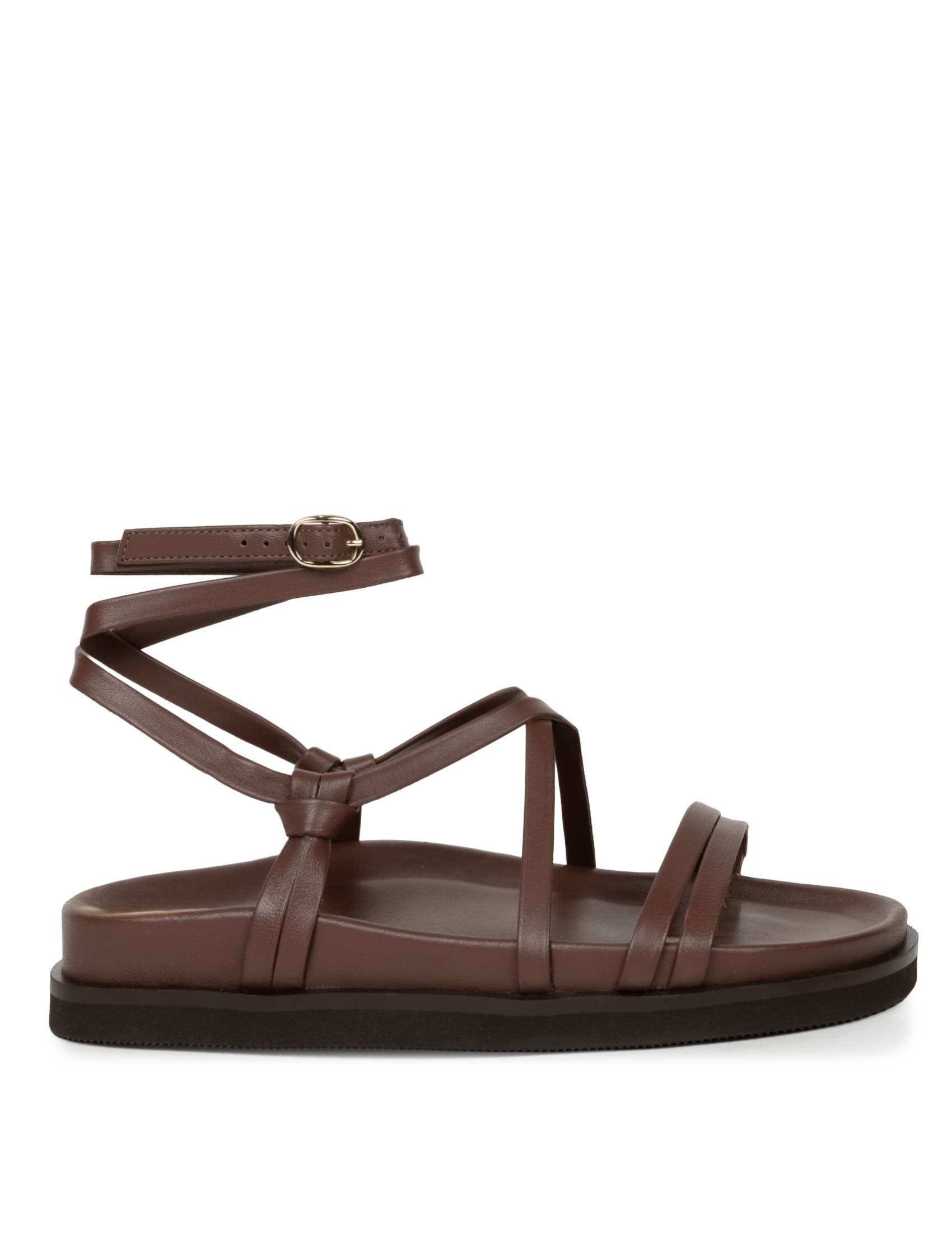 Salina Flat Sandals, Main, color, Chocolate