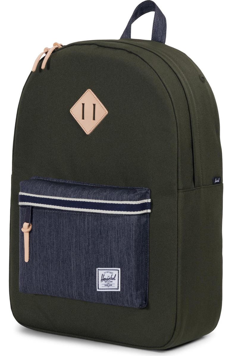 Herschel Supply Co. Heritage Offset Denim Backpack, Alternate, color,