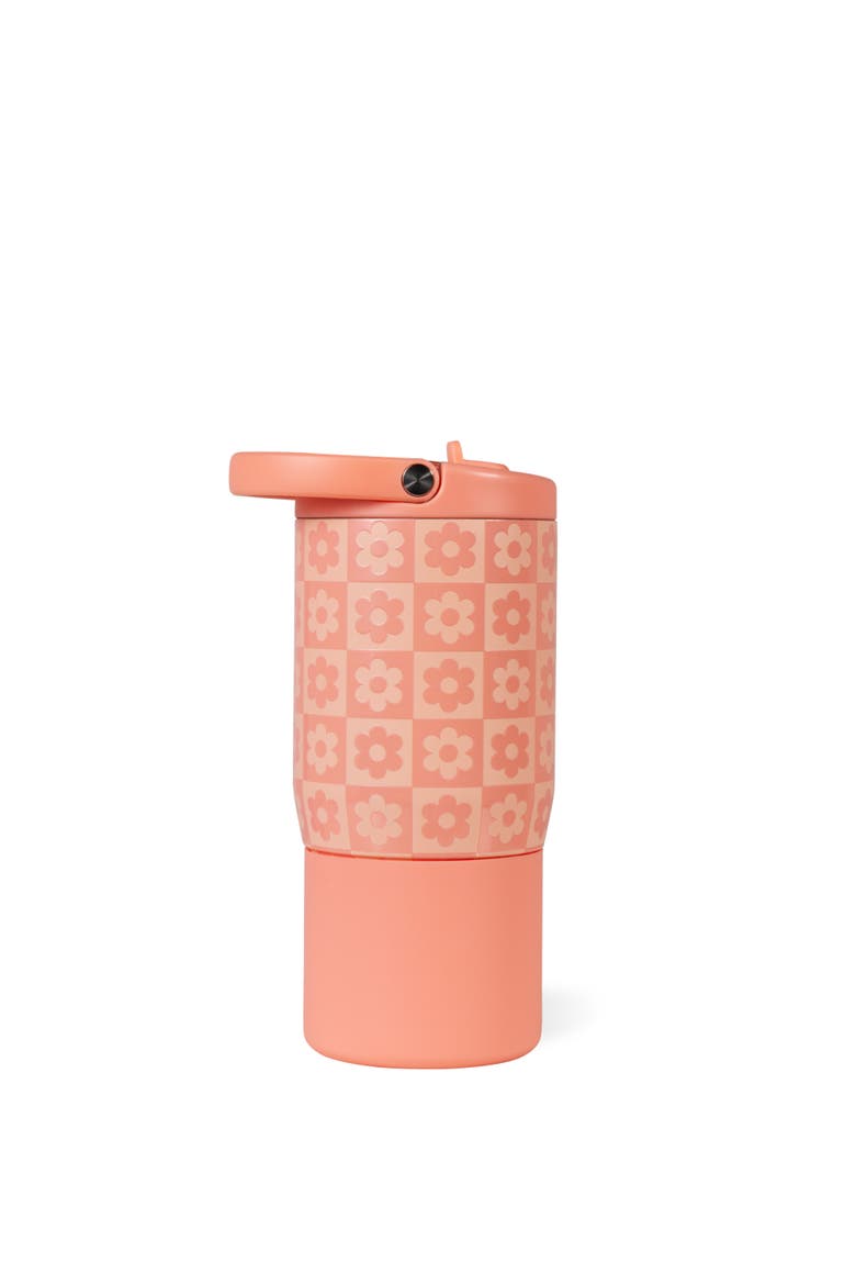 Kids 14 oz Sport Water Bottle - Stainless Steel, Insulated, 100% Leakproof, With Carry Handle, BPA-Free, Kid-Friendly Design, Main, color, Daisy Checkers