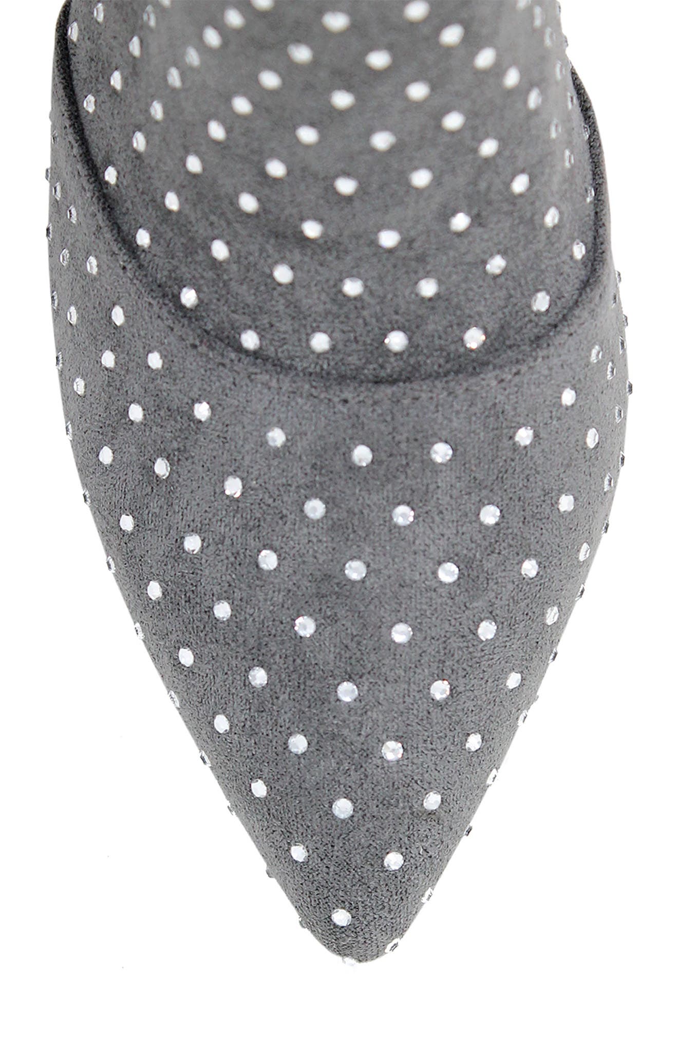 Rhinestone Personal Ankle Boot, Alternate, color, GREY SUEDE RHINESTONES