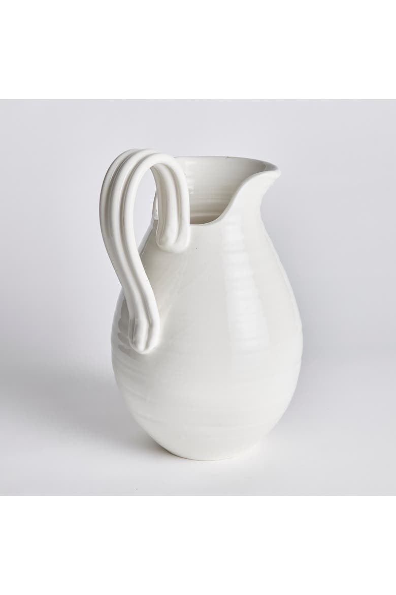 Modena Decorative Vase Pitcher, Alternate, color, White