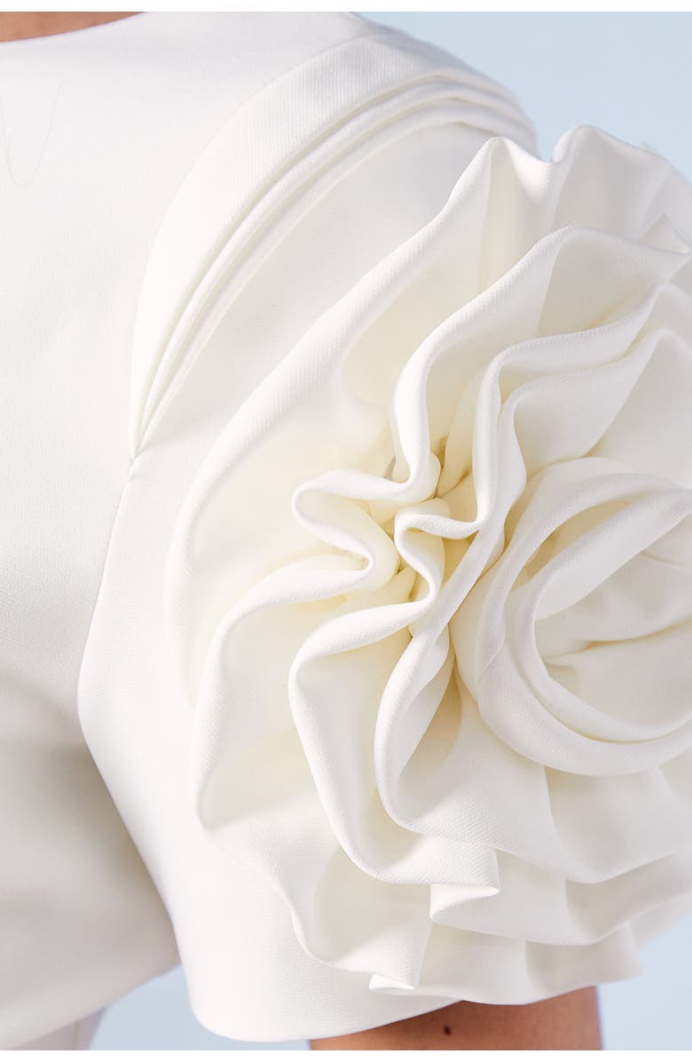 Coast 3D Flower Shoulder Bridal Jumpsuit, Alternate, color, 