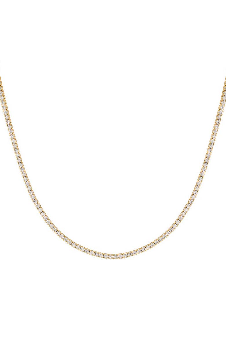 BY ADINA EDEN Classic Thin Tennis Necklace, Alternate, color, Gold - 15 Inches