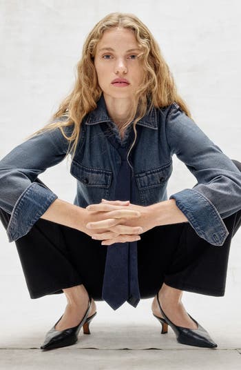 Madison Slingback Pointed Toe Kitten Heel Pump