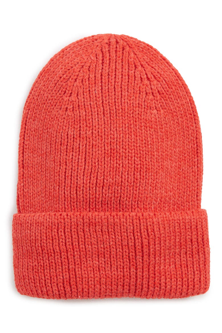 Cuff Beanie, Main, color, RED TOMATO