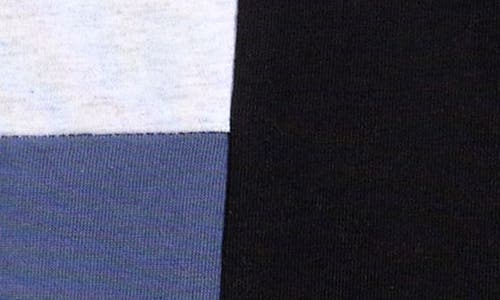 Shop Miles The Label Colorblock Organic Cotton T-shirt & Shorts Set In Dusty Blue