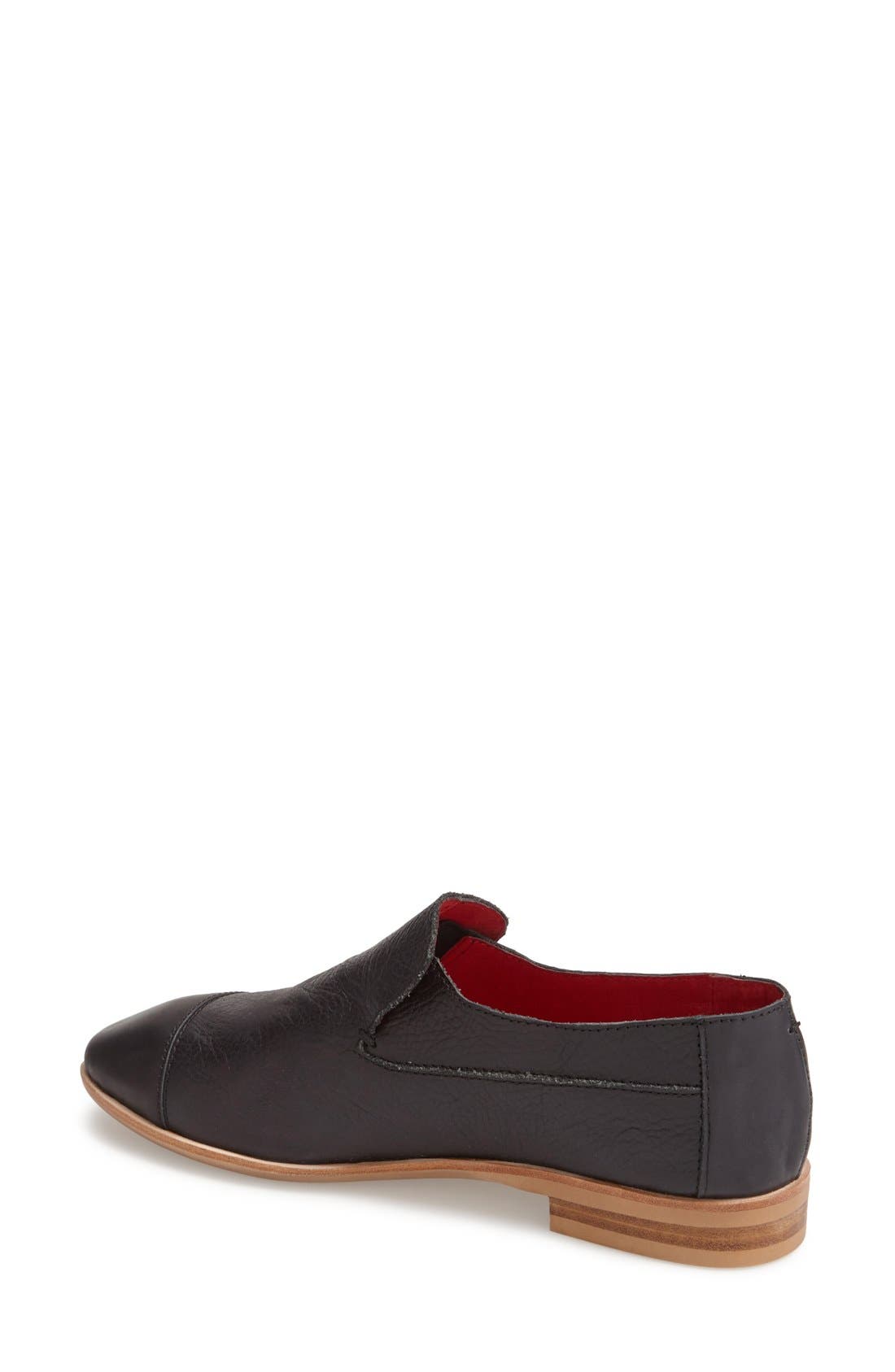'Barkley' Cap Toe Loafer, Alternate, color, BLACK