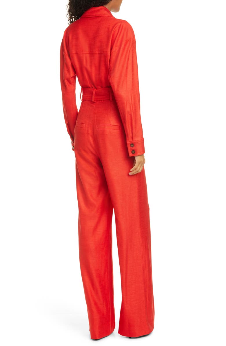 Veronica Beard Lionel Wide Leg Jumpsuit, Alternate, color, 