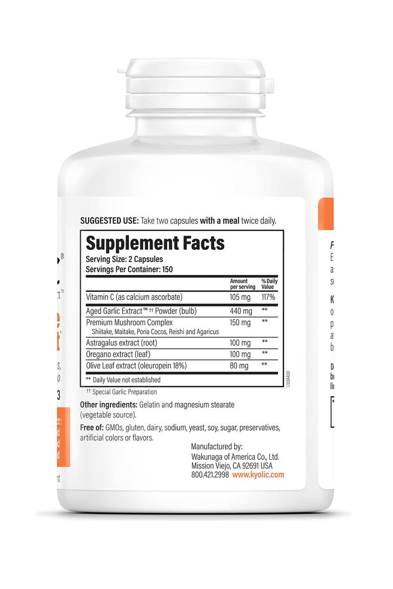 Aged Garlic Extract Formula 103, Immune Support, Capsules 300 Count, Alternate, color, None