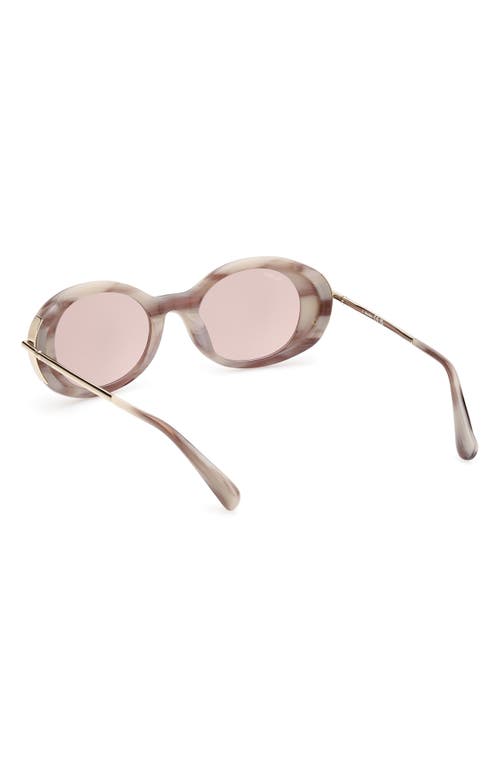 Max Mara Malibu 51mm Round Sunglasses In Gold
