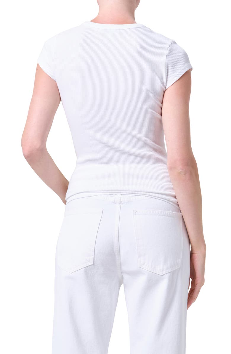 AGOLDE Edison Rib T-Shirt, Alternate, color, White